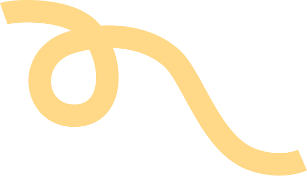 A thick, curving, and looping abstract line or ribbon shape. This element is highly stylized and serves purely as a decorative graphic to add visual interest or flow to a design.