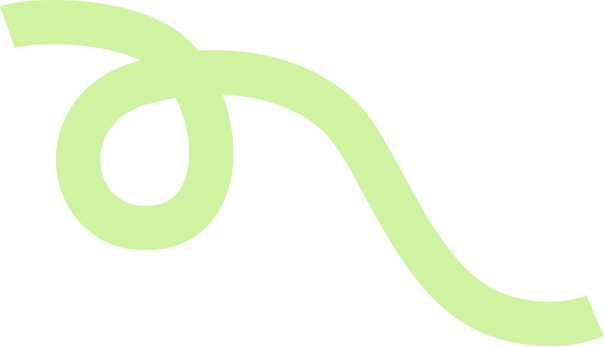 A thick, curving, and looping abstract line or ribbon shape. This element is highly stylized and serves purely as a decorative graphic to add visual interest or flow to a design.