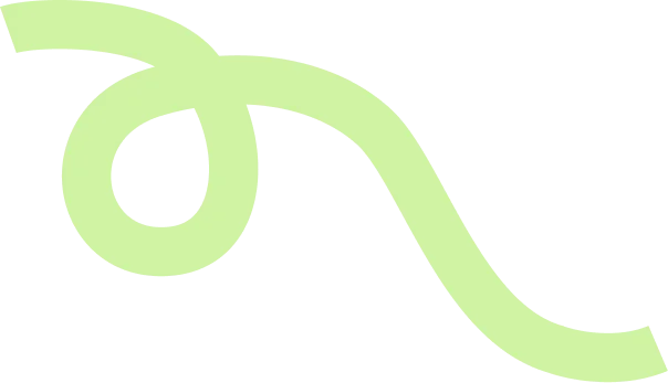 A thick, curving, and looping abstract line or ribbon shape. This element is highly stylized and serves purely as a decorative graphic to add visual interest or flow to a design.